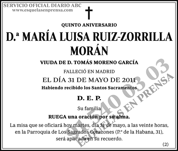 María Luisa Ruiz-Zorrilla Morán